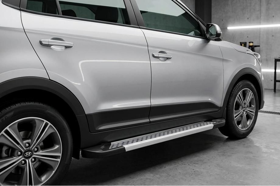 Hyundai Creta 2014–2020 Bočné nášľapy Vision New Grey (2 ks, hliník) Image