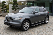 Infiniti FX 2003–2008 Bočné prahy Bosphore Grey (2 ks, hliník) fotografia 1