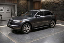 Infiniti FX 2003–2008 Bočné nášľapy Bosphore Black (2 ks, hliník) fotografia 1