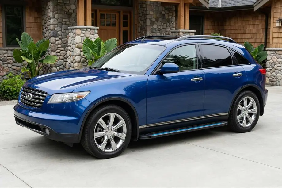 Infiniti FX 2003–2008 Bočné nášľapy Maya Blue (2 ks, hliník) Image