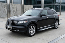 Infiniti FX 2003–2008 Bočné nášľapy Allmond Grey (2 ks, hliník) fotografia 1