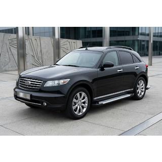 Bočné nášľapy Allmond Grey (2 ks, hliník) Infiniti FX 2003–2008 fotografia 1