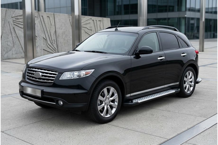 Infiniti FX 2003–2008 Bočné nášľapy Allmond Grey (2 ks, hliník) Image