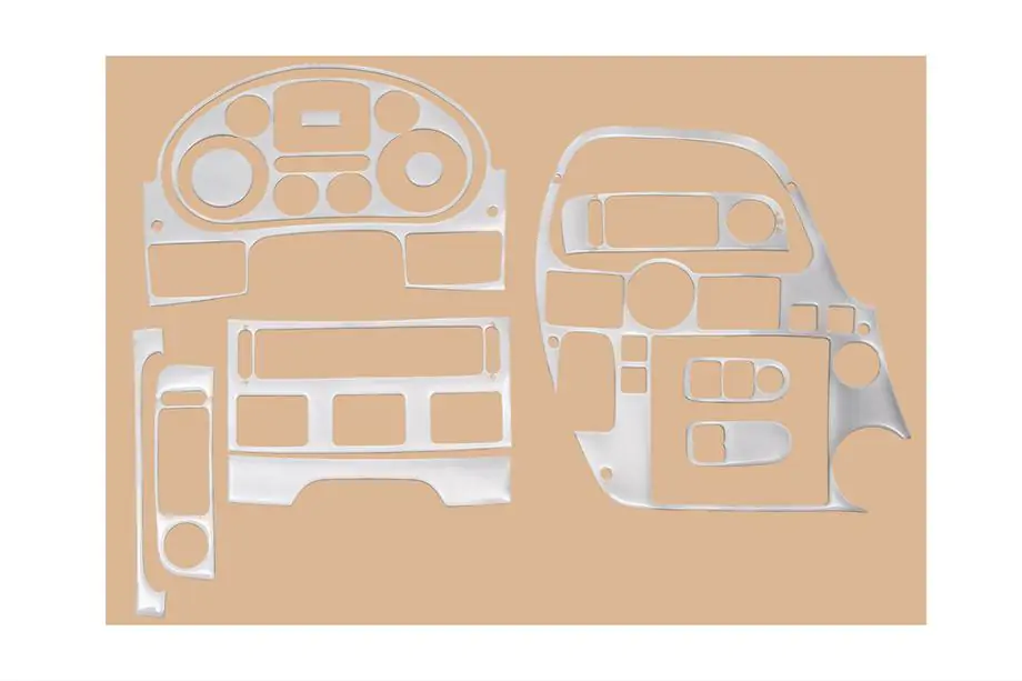 DAF XF105 2005–2013 Dekoratívne kryty palubnej dosky (imitácia hliníka) Image