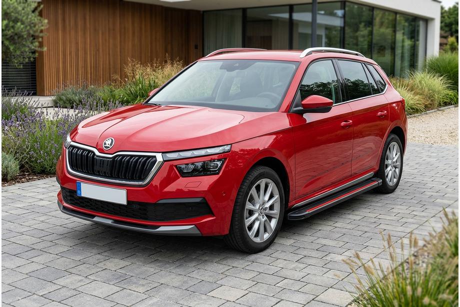 Skoda Kamiq 2019– Bočné nášľapy Maya Red (2 ks., hliník) Image