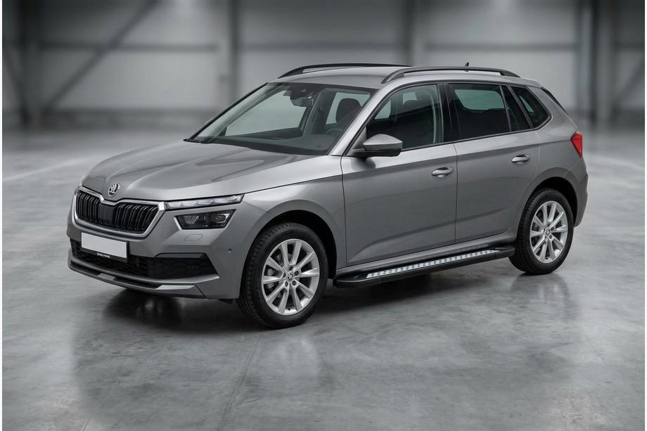 Skoda Kamiq 2019– Bočné nášľapy Vision New Black (2 ks, hliník) Image