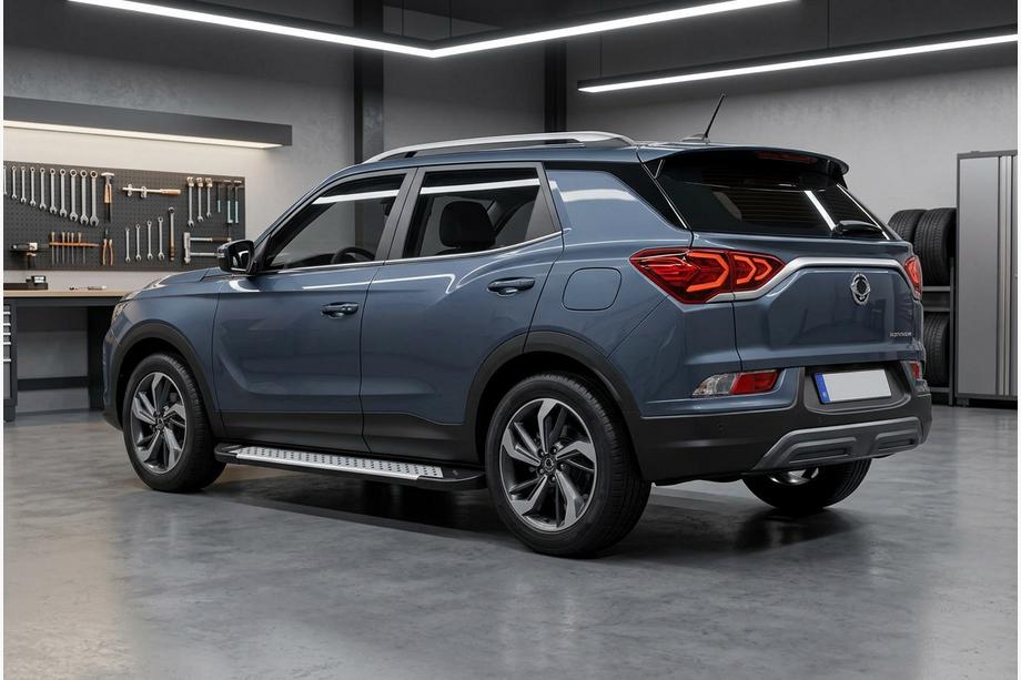 SsangYong Korando 2019– Bočné nášľapy Allmond Grey (2 ks, hliník) Image
