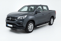 SsangYong Musso II 2018– Bočné nášľapy BlackLine (2 ks, hliník) fotografia 1