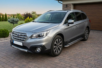 Subaru Outback 2014–2019 Bočné nášľapy Maydos V2 (2 ks, hliník) fotografia 1