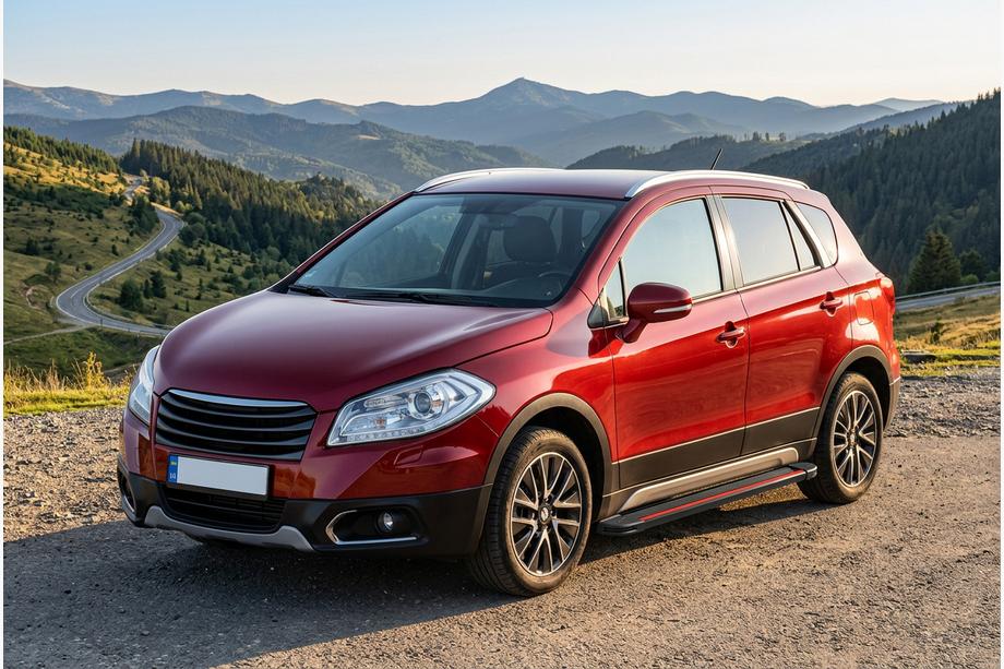 Suzuki SX4 S-Cross 2013–2016 Bočné nášľapy Maya Red (2 ks., hliník) Image