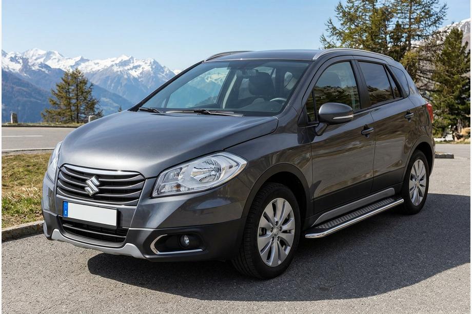 Suzuki SX4 S-Cross 2013–2016 Bočné prahy Maydos V2 (2 ks, hliník / nehrdzavejúca oceľ) Image