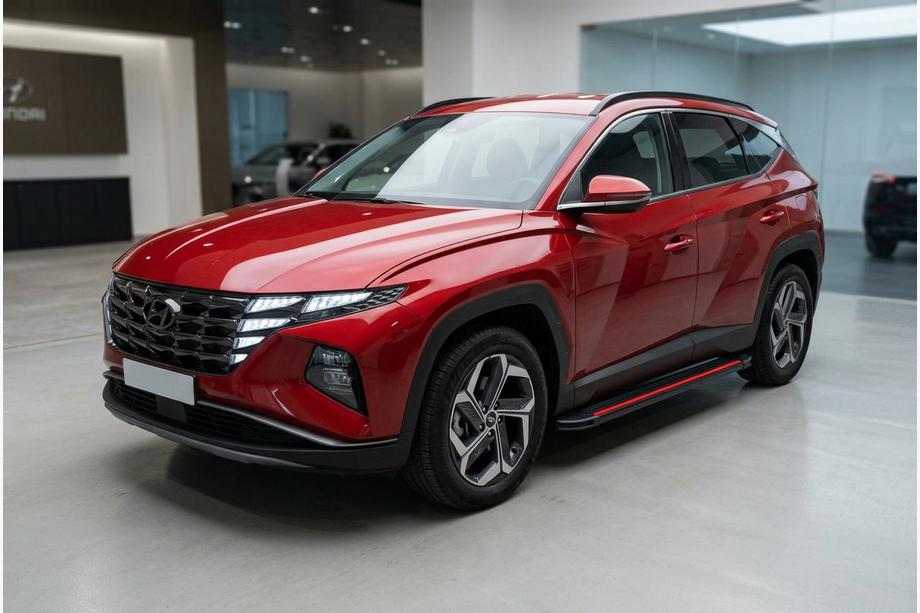 Hyundai Tucson NX4 2021– Bočné nášľapy Maya Red (2 ks., hliník) Image