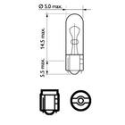 Osram 2721 kontrolná žiarovka W1,2W 12V W2x4.6D fotografia 2