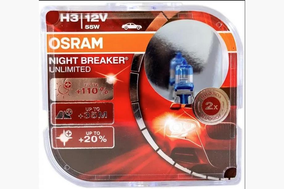 Osram H3 žiarovka do predného svetlometu 55W 64151nbu Night Breaker Unlimited +110% (2 ks) Fotografia 1