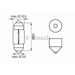Osram 6438 C10W 28 mm 12 V SV8.5-8 signalizačná žiarovka fotografia 2