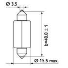 Osram 6480 C18W 41 mm 24V SV8.5-8 signálna žiarovka fotografia 2