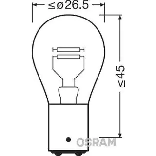 Signálna žiarovka Osram 7537 P21/5W 24V 21W BA15d fotografia 2