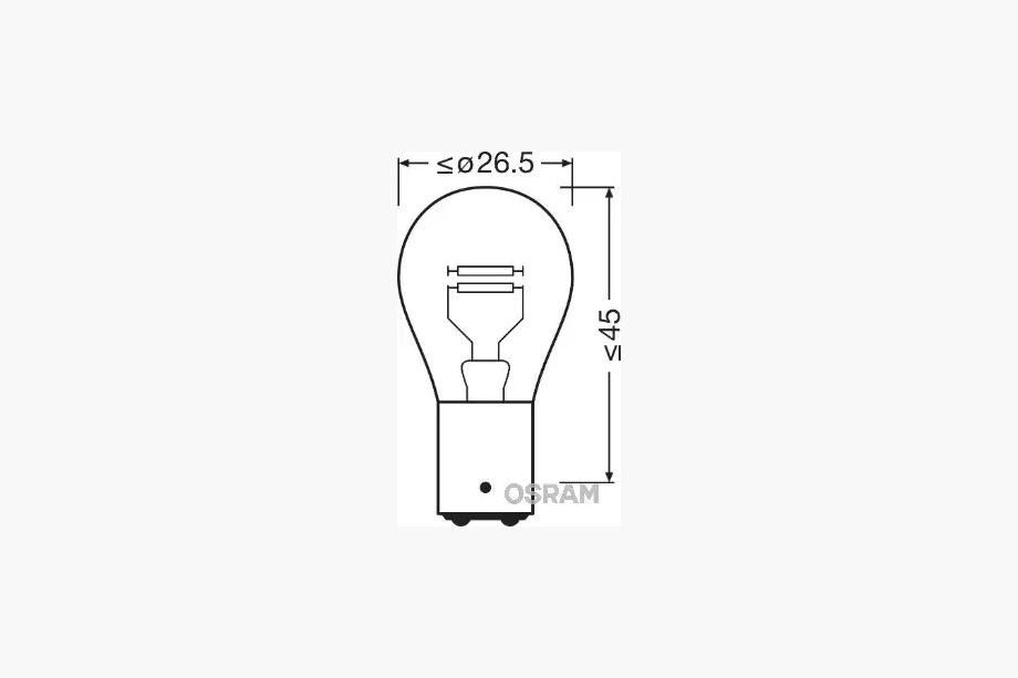 Signálna žiarovka Osram 7537 P21/5W 24V 21W BA15d Fotografia 2