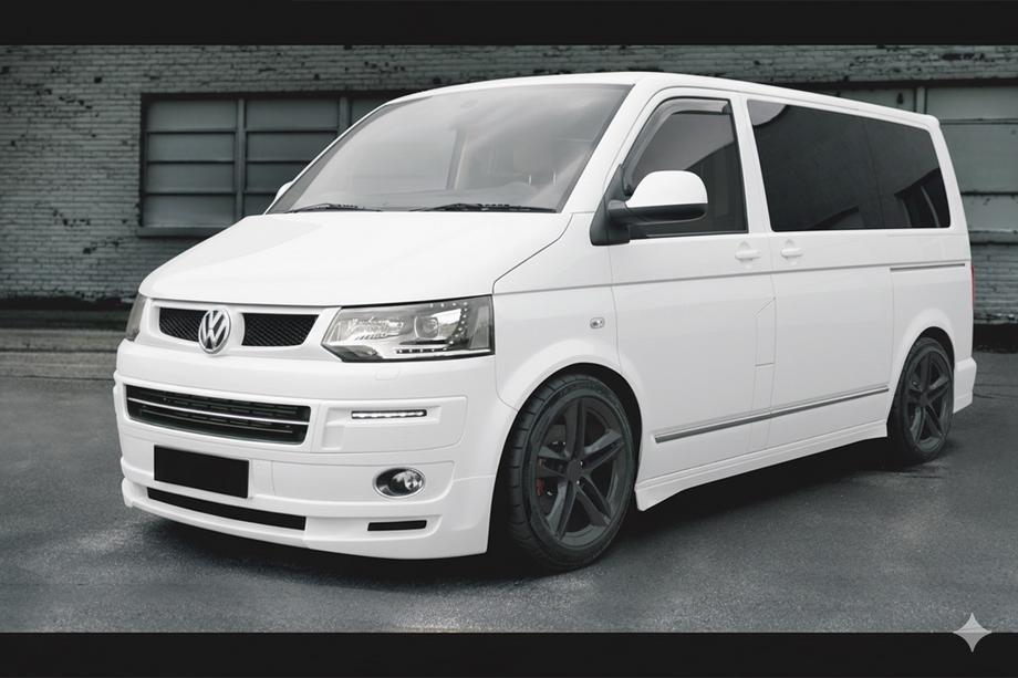 Volkswagen T5 2010–2015 Predný lip spoiler nárazníka ABT Original (na lakovanie) Image