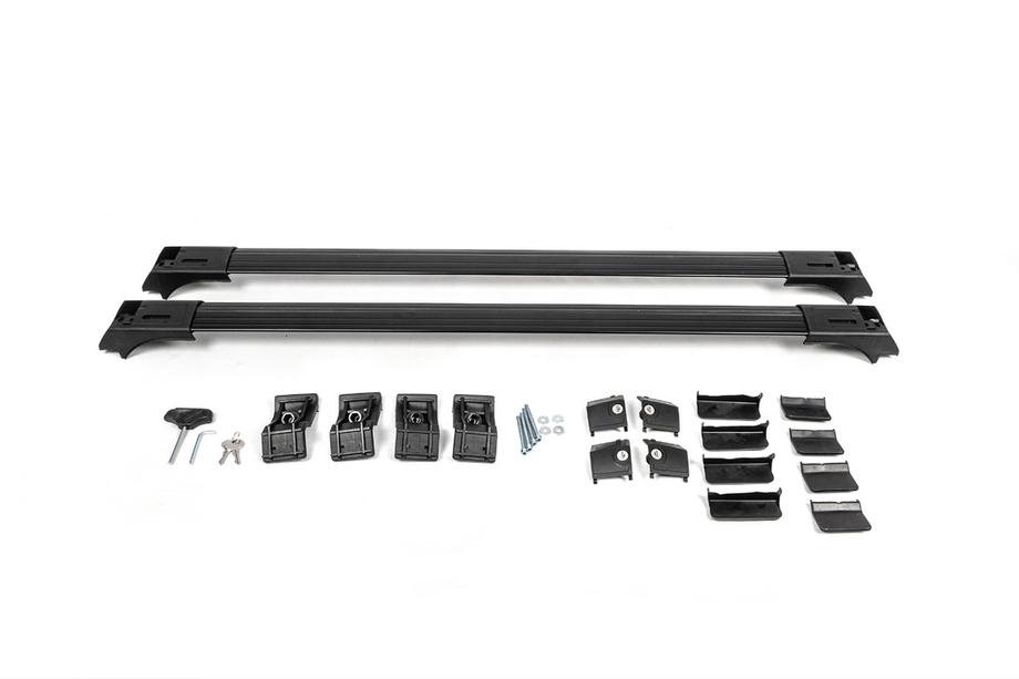 Uzamykateľné priečniky na bežné strešné relingy Skybar V1 (2 ks) do 140 cm, čierna Fotografia 14