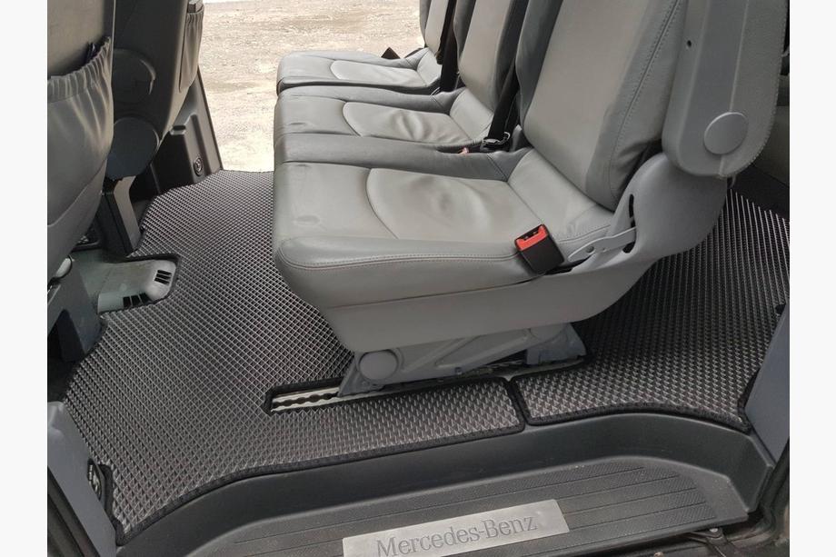 Mercedes Viano 2004–2014 EVA V2 autokoberce (len osobný odber, kompletná sada do interiéru, čierne) Fotografia 3