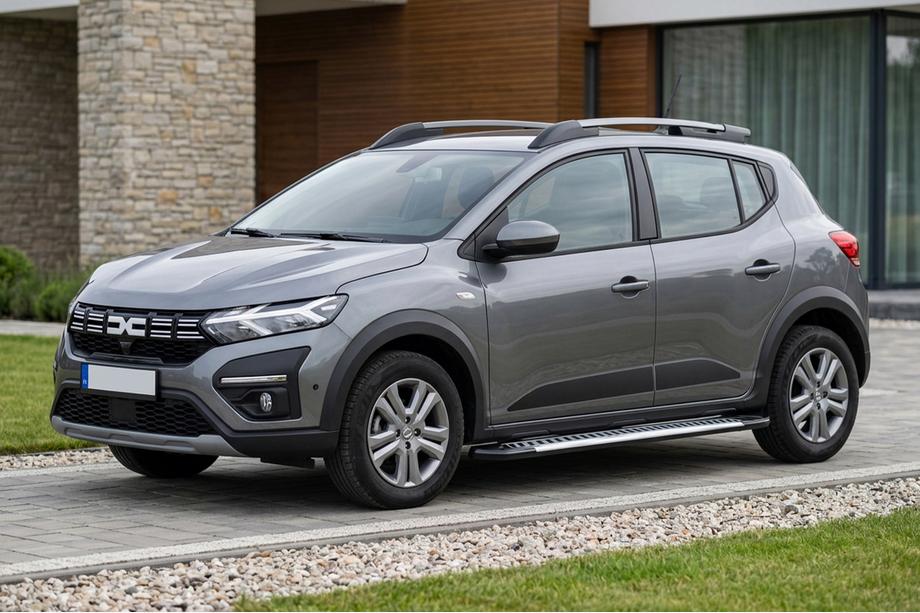 Dacia Sandero 2021– Bočné prahy Line (2 ks, hliník) Image