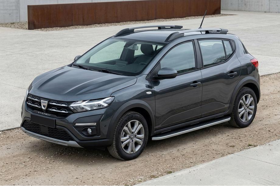 Dacia Sandero 2021– Bočné prahy Tayga Grey (2 ks, hliník) Image