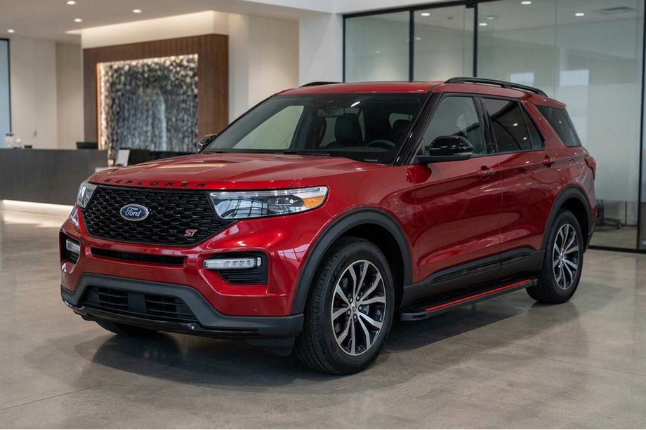 Ford Explorer 2019– Bočné nášľapy Maya Red (2 ks., hliník) Fotografia 1