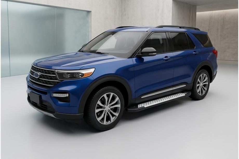 Ford Explorer 2019– Bočné nášľapy Allmond Grey (2 ks, hliník) Fotografia 1