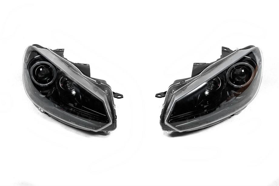 Volkswagen Golf 6 2008–2014 Predné svetlomety Black (2 ks, LED) Image