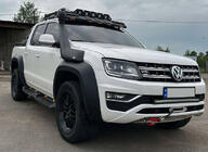 Volkswagen Amarok 2010–2022 Bočné prahy Dakar V2 s LED (2 ks, kov) fotografia 2