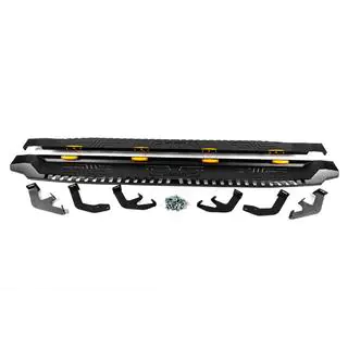 Bočné prahy Dakar V1 s LED (2 ks, kov) fotografia 3