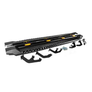 Bočné prahy Dakar V1 s LED (2 ks, kov) fotografia 2