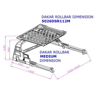 Dakar rollbar s košom (bez roliet) Nissan Navara/NP300 2016– fotografia 3
