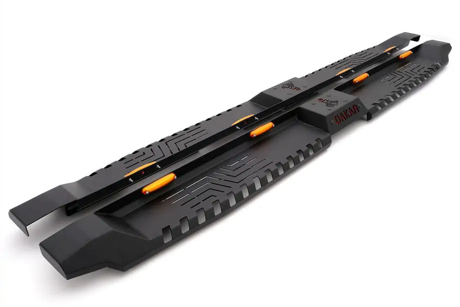 Ford Ranger 2011–2022 Bočné prahy Dakar V2 s LED (2 ks, kov) Image