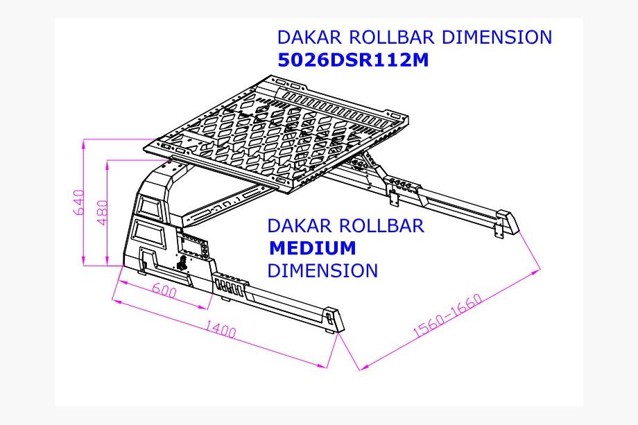 Isuzu D-Max 2019– Dakar rollbar s košom (bez roliet) Fotografia 7