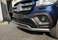 Mercedes X class 2017–2020 Predný dvojitý ochranný rám Vegas (nerez, 76 mm) fotografia 1