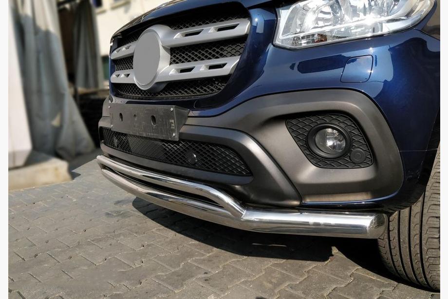 Mercedes X class 2017–2020 Predný dvojitý ochranný rám Vegas (nerez, 76 mm) Image