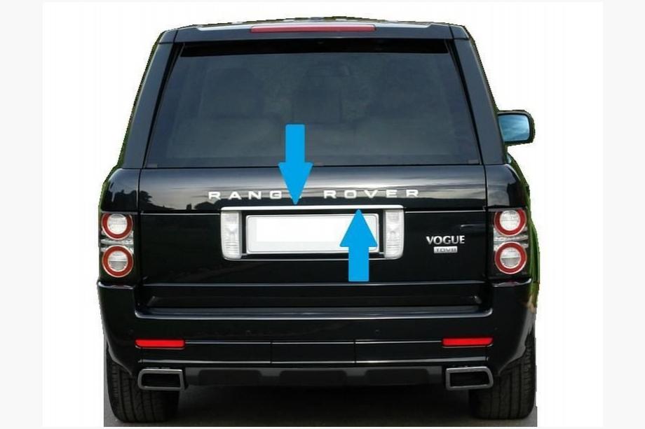 Range Rover III L322 2002–2012 Chrómová lišta nad ŠPZ (nerez) Image