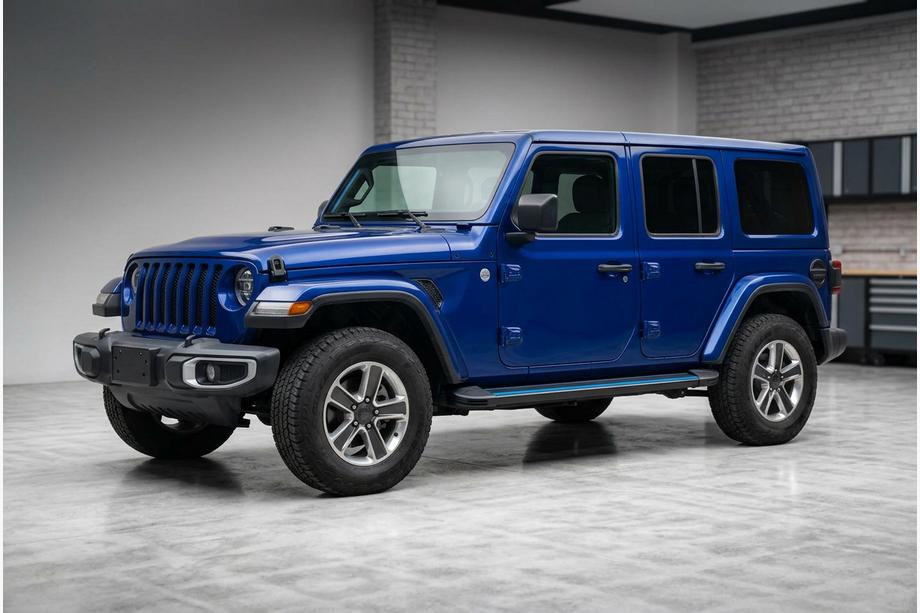 Jeep Wrangler 2018– Bočné nášľapy Maya Blue (2 ks, hliník) Image
