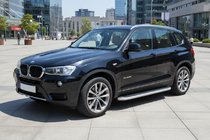 BMW X3 F25 2011–2018 Bočné prahy Tayga Grey (2 ks, hliník) fotografia 1