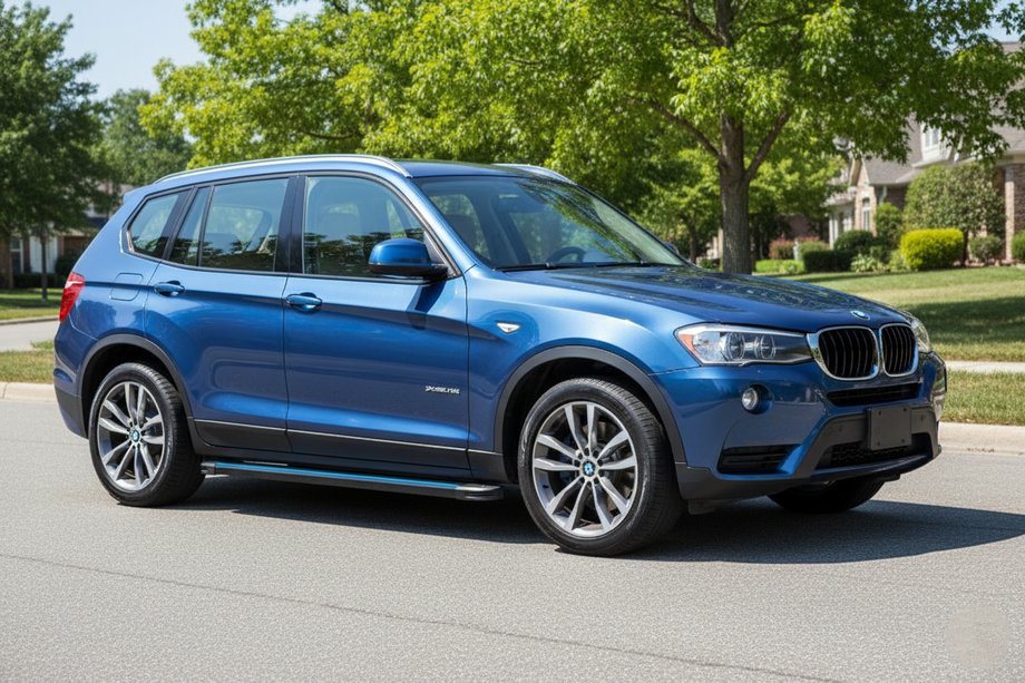 BMW X3 F25 2011–2018 Bočné nášľapy Maya Blue (2 ks, hliník) Image