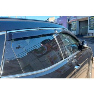 Okenné deflektory s chrómovou lištou (4 ks, HIC) Infiniti FX 2008–2012 fotografia 1