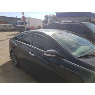 Ofuky okien (4 ks, Sunplex Sport) Hyundai Sonata YF 2010–2014 fotografia 4