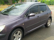 Peugeot 307 2001–2008 Okenné deflektory HB (4 ks, Sunplex Sport) fotografia 3