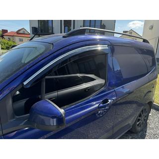 Okenné deflektory s chrómovou lištou (4 ks, Sunplex Chrome) Ford Courier 2014–2023 fotografia 1