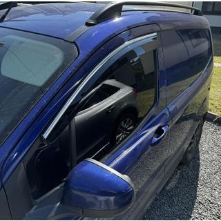 Okenné deflektory s chrómovou lištou (4 ks, Sunplex Chrome) Ford Courier 2014–2023 fotografia 4