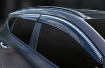Hyundai Tucson TL 2016–2021 Okenné deflektory s chrómovou lištou (4 ks, Sunplex Chrome) fotografia 4