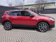 Nissan Qashqai 2007–2010 Okenné deflektory s chrómovou lištou (4 ks, Sunplex Chrome) fotografia 4