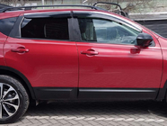 Nissan Qashqai 2010–2014 Okenné deflektory s chrómovou lištou (4 ks, Sunplex Chrome) fotografia 1